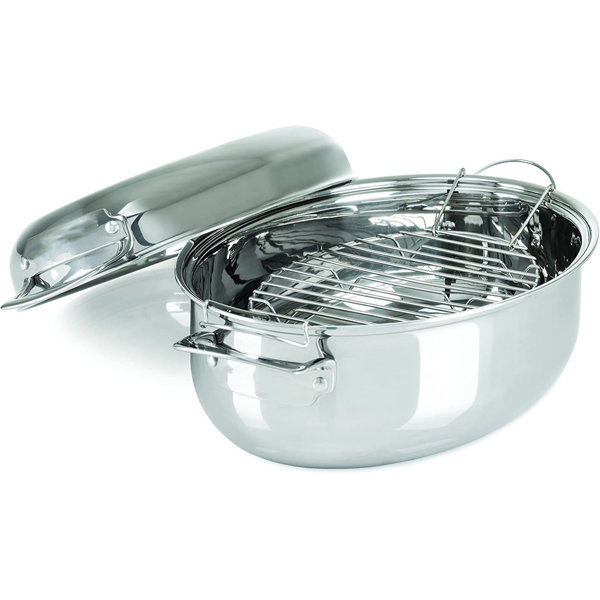 Melissa Stainless Steel Oval Roaster With Metal Induction Lid Wayfair